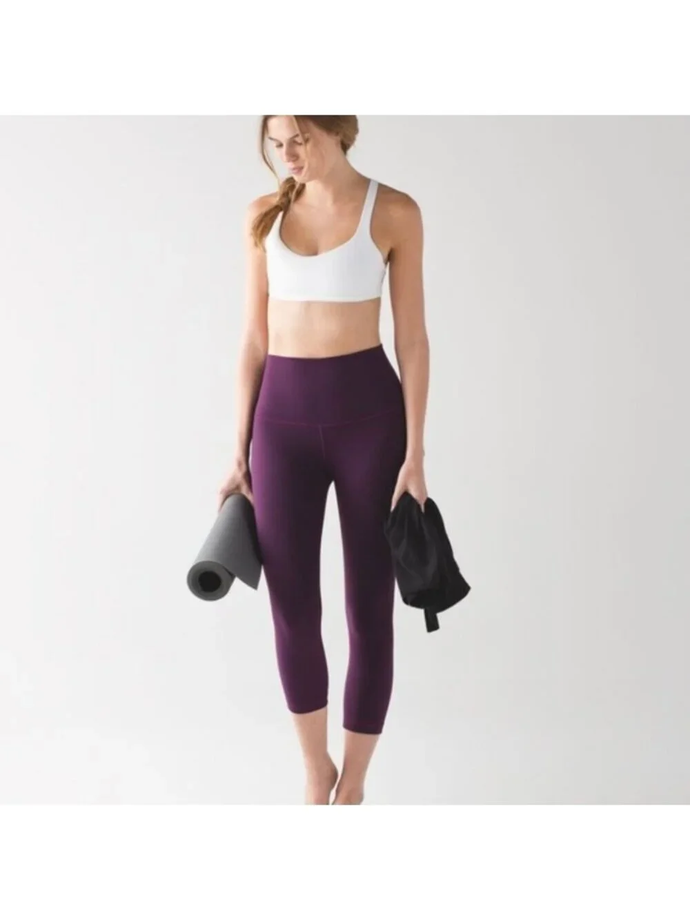 Lululemon Wunder Under Crop (Hi-Rise)Darkest Magenta